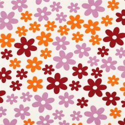 Ganzjahressweat bunte Blumen - creme