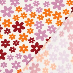 Ganzjahressweat bunte Blumen - creme