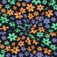 Ganzjahressweat bunte Blumen - dunkelblau