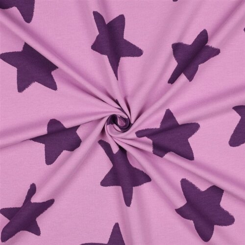 Ganzjahressweat lila Sterne - kaltrosa