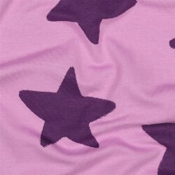 Ganzjahressweat lila Sterne - kaltrosa