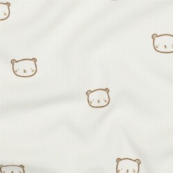 Waffeljersey BEARS - creme