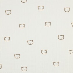 Waffeljersey BEARS - creme