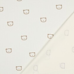 Waffeljersey BEARS - creme