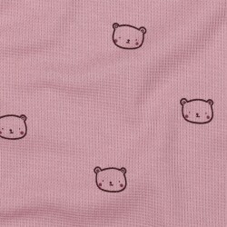 Waffeljersey BEARS - MAUVE