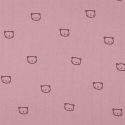 Waffeljersey BEARS - MAUVE