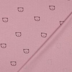 Waffeljersey BEARS - MAUVE