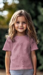 Waffeljersey BEARS - MAUVE