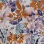 Waffeljersey Digital Blumen - weiß