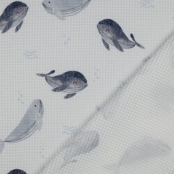 Waffelpiqué Digital Wale - weiss