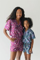 Baumwollflanell Vögel - jeansblau