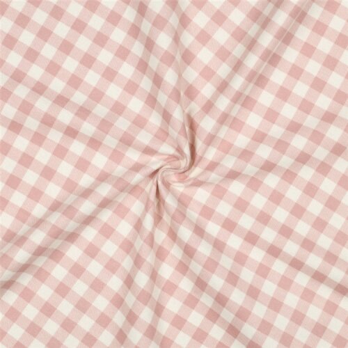 Baumwollflanell Karo - softrosa