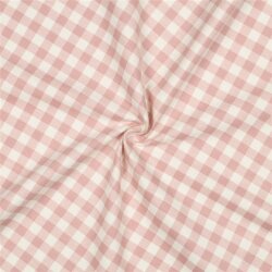 Baumwollflanell Karo - softrosa