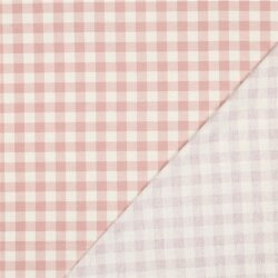 Baumwollflanell Karo - softrosa