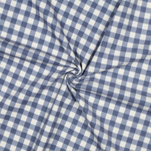 Baumwollflanell Karo - blau