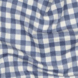 Baumwollflanell Karo - blau