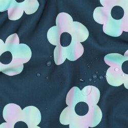Softshell Digital Regenbogen-Blumen - dunkelpetrol