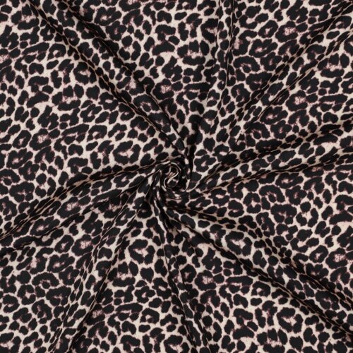 Viskosesatin Digital Tiere SKIN - schwarz