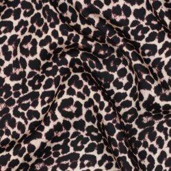 Viskosesatin Digital Tiere SKIN - schwarz