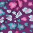Baumwolljersey Glitzer bunte Leoflecken - lila