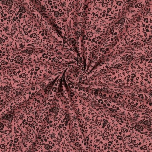 Musselin Mini Blumenranken - rot