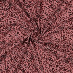 Musselin Mini Blumenranken - rot