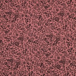 Musselin Mini Blumenranken - rot