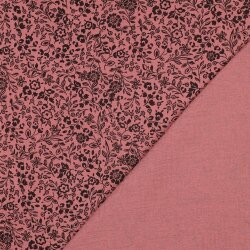 Musselin Mini Blumenranken - rot