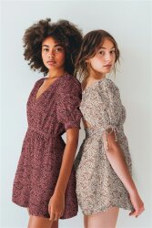 Musselin Mini Blumenranken - rot