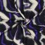 Romanit Jersey "Punta di Roma"" Digital Farbstreifen - dunkelblau/creme