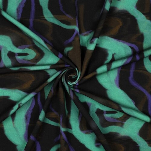 Romanit Jersey "Punta di Roma"" Digital Farbstreifen - schwarz/grün