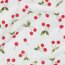 Musselin Digital Kirschen - weiß