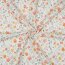 Musselin Digital bunte Blumenmischung - weiß