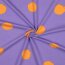 Baumwolljersey große orange Punkte - softlavendel