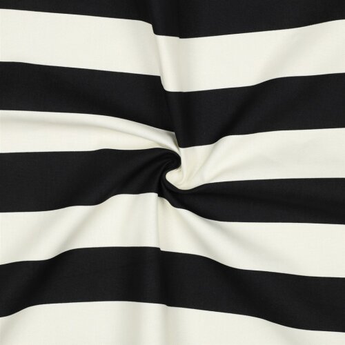 Canvas Blockstreifen - schwarz/creme