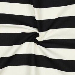Canvas Blockstreifen - schwarz/creme