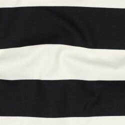 Canvas Blockstreifen - schwarz/creme