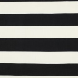 Canvas Blockstreifen - schwarz/creme