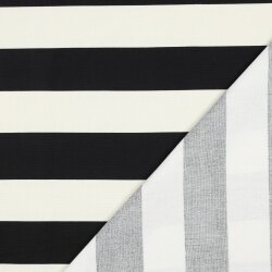 Canvas Blockstreifen - schwarz/creme