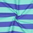 Canvas Blockstreifen - hellmint/blau