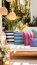 Canvas Blockstreifen - hellmint/blau