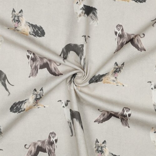 Canvas Digital Hunde - creme