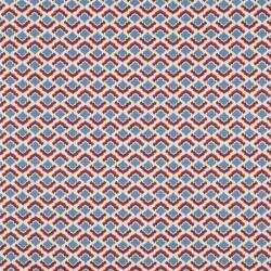 Baumwollpopeline Blüten - jeansblau