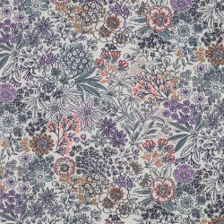 Baumwollpopeline Digital Blumen - creme
