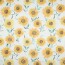Baumwollpopeline Digital Sonnenblumen - weiß