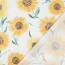 Baumwollpopeline Digital Sonnenblumen - weiß