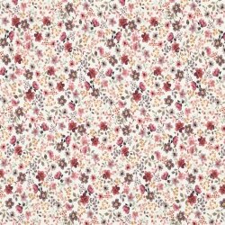 Rippenjersey Digital Blumen - BORDEAUX