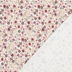 Rippenjersey Digital Blumen - BORDEAUX