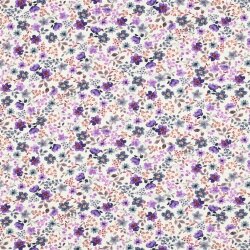 Rippenjersey Digital Blumen - PURPLE