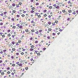 Rippenjersey Digital Blumen - PURPLE